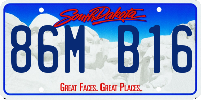 SD license plate 86MB16