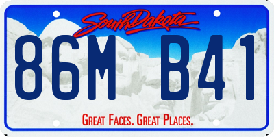 SD license plate 86MB41