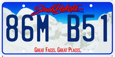 SD license plate 86MB51