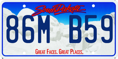 SD license plate 86MB59
