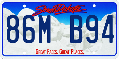 SD license plate 86MB94