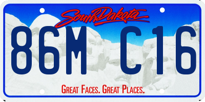 SD license plate 86MC16