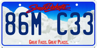 SD license plate 86MC33