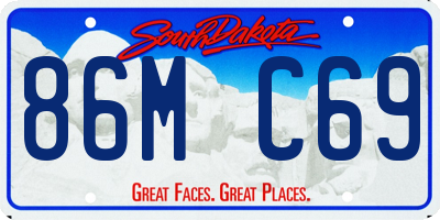 SD license plate 86MC69