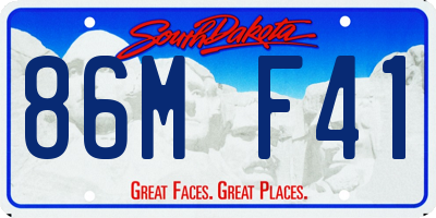 SD license plate 86MF41