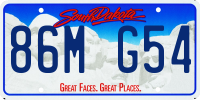 SD license plate 86MG54