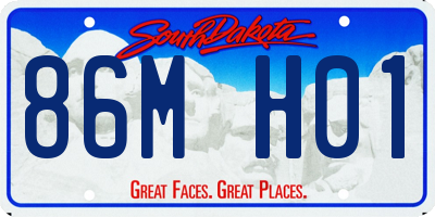 SD license plate 86MH01