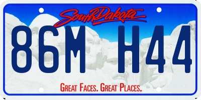 SD license plate 86MH44
