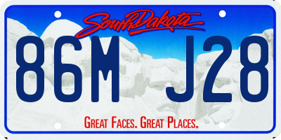 SD license plate 86MJ28