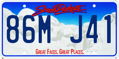 SD license plate 86MJ41