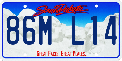 SD license plate 86ML14