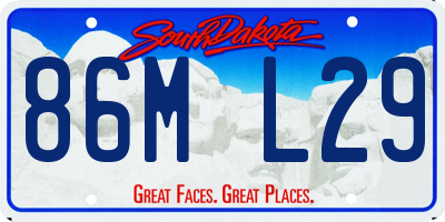 SD license plate 86ML29