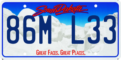 SD license plate 86ML33