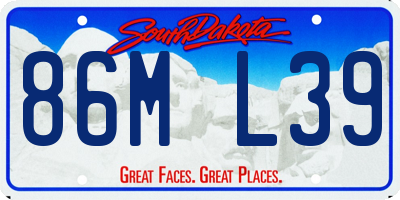 SD license plate 86ML39
