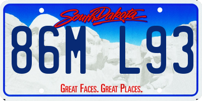 SD license plate 86ML93