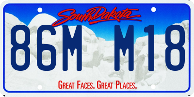 SD license plate 86MM18