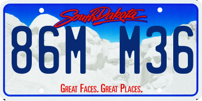 SD license plate 86MM36