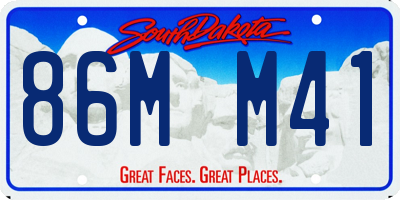 SD license plate 86MM41