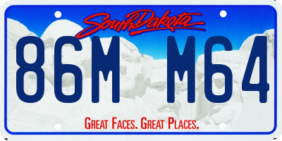 SD license plate 86MM64