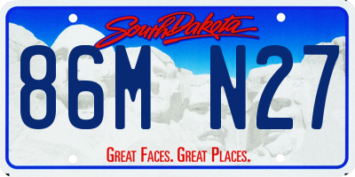 SD license plate 86MN27