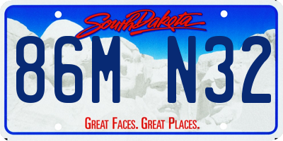SD license plate 86MN32
