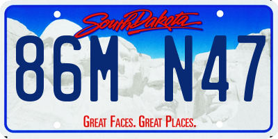 SD license plate 86MN47