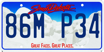 SD license plate 86MP34
