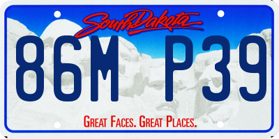 SD license plate 86MP39
