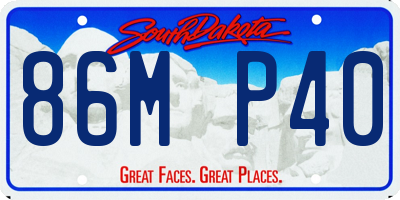 SD license plate 86MP40
