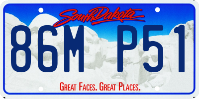 SD license plate 86MP51