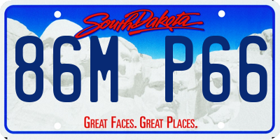 SD license plate 86MP66
