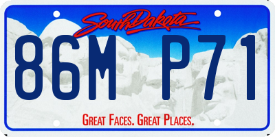 SD license plate 86MP71
