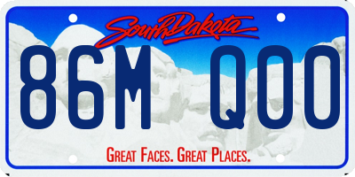 SD license plate 86MQ00