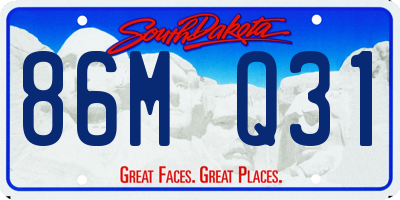 SD license plate 86MQ31