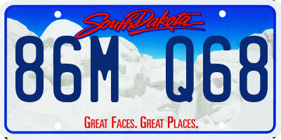 SD license plate 86MQ68