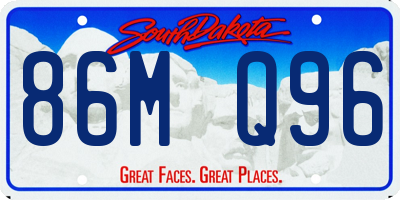 SD license plate 86MQ96