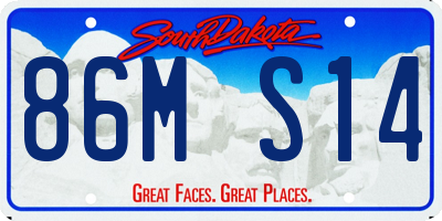 SD license plate 86MS14