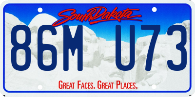SD license plate 86MU73