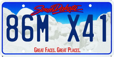 SD license plate 86MX41