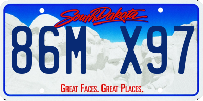 SD license plate 86MX97