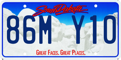 SD license plate 86MY10