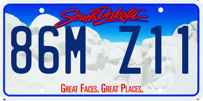 SD license plate 86MZ11