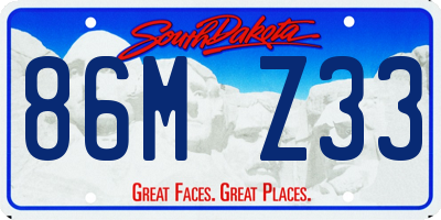 SD license plate 86MZ33