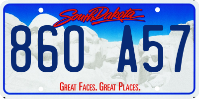 SD license plate 86OA57