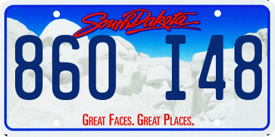 SD license plate 86OI48