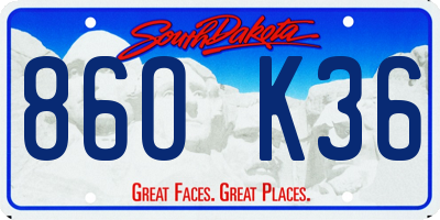 SD license plate 86OK36