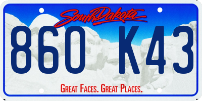 SD license plate 86OK43