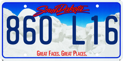 SD license plate 86OL16