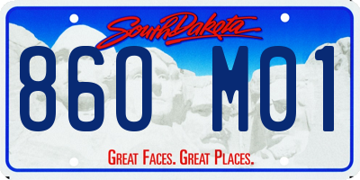 SD license plate 86OM01