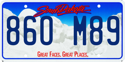 SD license plate 86OM89